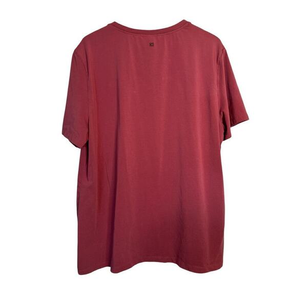 CRZ Yoga Women's Short Sleeve Soft Pima Cotton Henley T-Shirt Size XXL Dark Rose - Picture 5 of 7